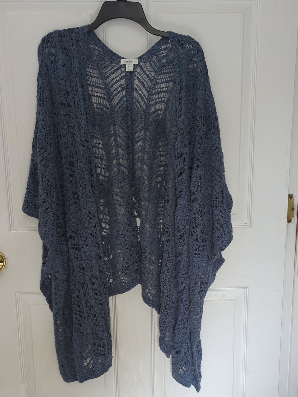 Sundance Blue Ruana Knit Open Front Cardigan